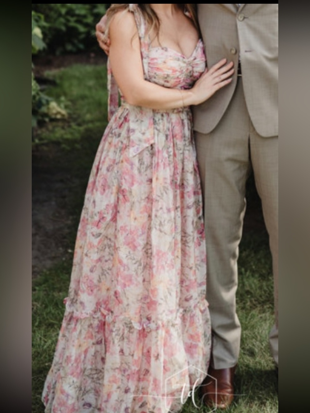 Mable Floral Pink Summer Maxi Dress